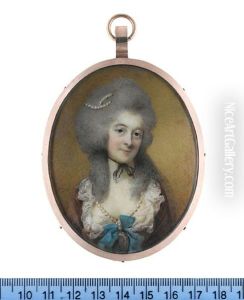 A Lady, Wearing Dark Red Dress With White Lace Collar And Slip thumbnail