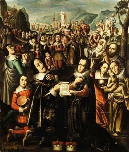 Der Tiroler Landesfurst Leopold V. Und Seine Gattin Claudia Von Medici In Verehrung Des Maria Hilf-andachtsbildes Von Lucas Cranach Der Tiroler Landesfurst Leopold V. Und Seine Gattin Claudia Von Medici In Verehrung Des Maria Hilf-andachtsbildes Von Lucas Cranach