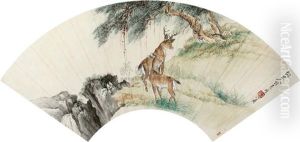 Two Deer by Hong Ji