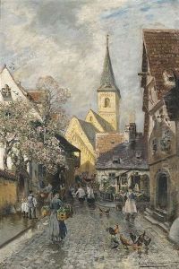 Prozession In Einem Elsassischen Dorf by Rela Hoenigsmann