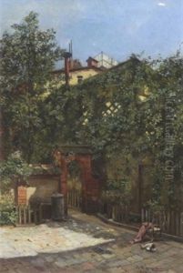 Sommerlicher Innenhof by Rela Hoenigsmann