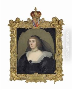 Portrait Of Elizabeth Stuart, Queen Of Bohemia (1596-1662), Half-length, In Mourning Dress by Gerrit Van Honthorst