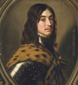 Portrait Of Prince Maurice Of The Palatinate (1620-1652), Count Palatine Of The Rhine, Half-length, In Armour, In A Feigned Oval Portrait Of Prince Maurice Of The Palatinate (1620-1652), Count Palatine Of The Rhine, Half-length, In Armour, In A Feigned Oval