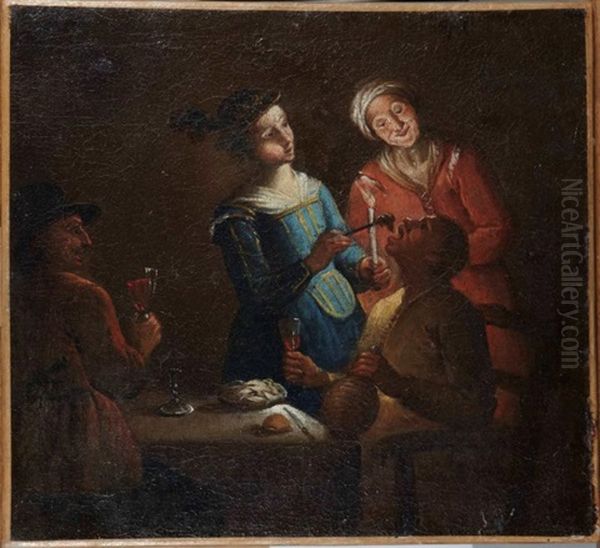 Scene D'interieur A La Bougie - view 1