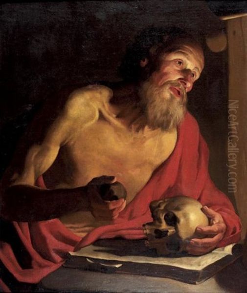 Saint Jerome En Meditation - view 1