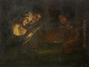 Singende Und Musizierende Gesellschaft by Gerrit Van Honthorst