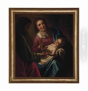 The Holy Family With Saint Joseph by Gerrit Van Honthorst