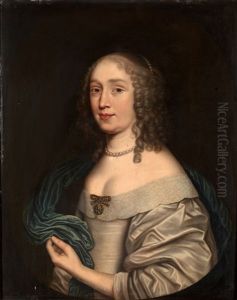 Portrait Of A Noble Lady, In A Silver Satin Dress Portrait Of A Noble Lady, In A Silver Satin Dress