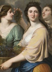 Trois Bacchantes by Gerrit Van Honthorst
