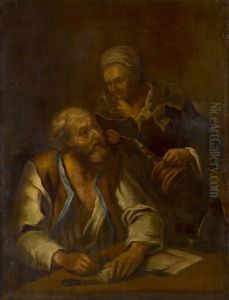 Die Alte Und Der Gelehrte by Gerrit Van Honthorst