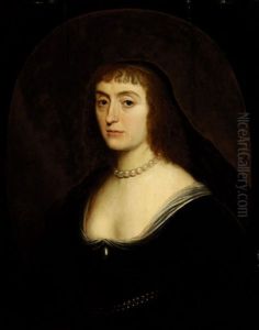 Portrait Of Elisabeth Stuart, Queen Of Bohemia by Gerrit Van Honthorst