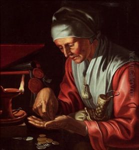 Die Geldzahlerin by Gerrit Van Honthorst