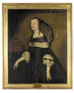 Portrait Of An Empress (maria Anna, First Wife Of The Emperor Ferdinand Iii ?) by Gerrit Van Honthorst