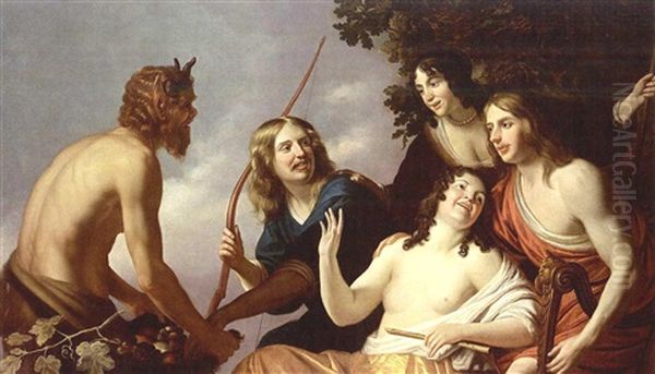 Pan Presenting Grapes To A Party Of Young Men And Women (in Collab. W/artist's Studio) - view 1