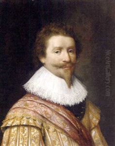 Portrait Of A Nobleman In A Gold Embroidered Coat (frederik Henderick, Prince Of Orange?) by Gerrit Van Honthorst