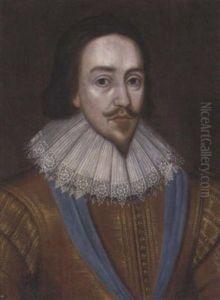 Portrait Of Georges Villiers, Duke Of Buckingham In A Gold Doublet And Lace Ruff