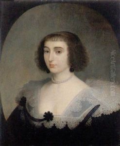 Portrait Of A Woman Wearing Black by Gerrit Van Honthorst