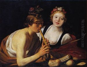 Le Joueur De Flute Et La Bergere