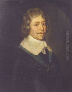 Portrait Of A Gentleman In Armour And A Lawn Collar With A Medal Hanging From A Blus Sash