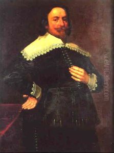 Portrait Of A Gentleman, Three Quarter Length, Wearing A Black Silk Costume Portrait Of A Gentleman, Three Quarter Length, Wearing A Black Silk Costume