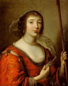 Portrait Of Louise Christine, Grafin Solms-braunfels, As A Huntress by Gerrit Van Honthorst
