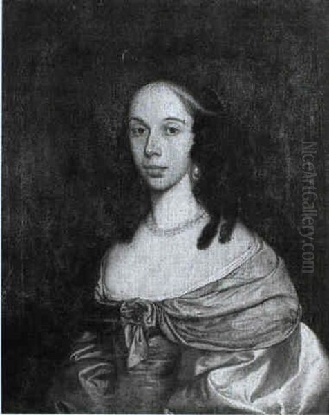 Portrait Of A Lady, Bust Length, Wearing A Green Dress - view 1