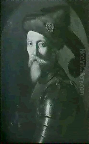 A Portrait Of A Bearded Gentleman, Bust Length, Wearing Armour - view 1