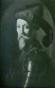 A Portrait Of A Bearded Gentleman, Bust Length, Wearing Armour by Gerrit Van Honthorst