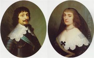 Portrait Of A Gentleman, Bust Length, Wearing Armor And Blue Sash & A Portrait Of A Lady, Bust Length Portrait Of A Gentleman, Bust Length, Wearing Armor And Blue Sash & A Portrait Of A Lady, Bust Length