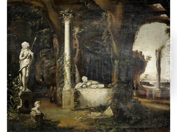 An Architectural Capriccio With Classical Ruins - view 1