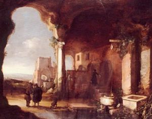 Figures Among Italianate Ruins