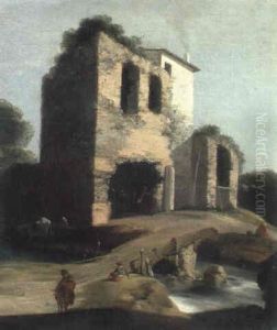 Sudliche Landschaft Mit Ruine by Charles Cornelisz de Hooch