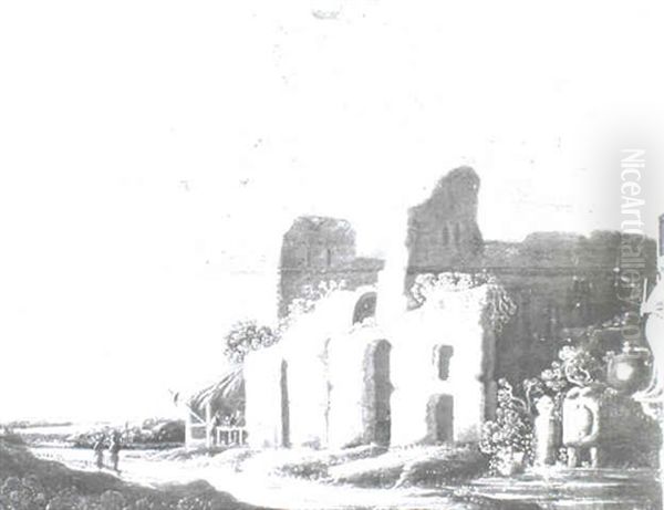 Figures By Ruins - view 1