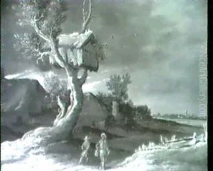 Hollandisches Dorf. by Charles Cornelisz de Hooch