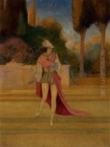Adventure Of The Mysterious Stranger, Probable Story Illustration by George Washington Hood