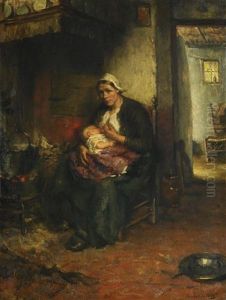 Interieur Mit Stillender Mutter by Bernard Johann De Hoog