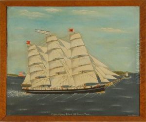 Clipper Ship Flying Cloud Off Tuskar Rock by Wilfred Molson Barnes