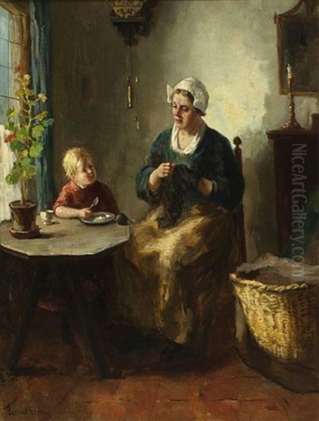 Mother Darning - view 1
