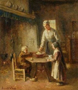 Mutter Mit Zwei Kindern Am Tisch Mutter Mit Zwei Kindern Am Tisch