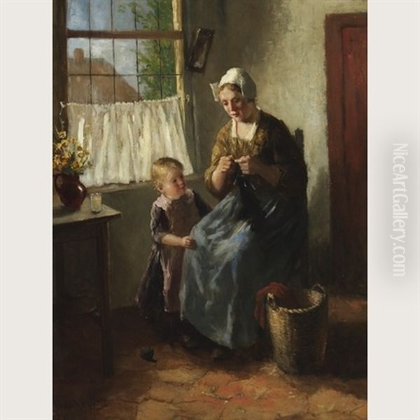 The Knitting Lesson - view 1