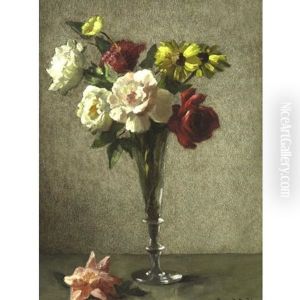Still Life With Roses And Daisies by Bernard Johann De Hoog