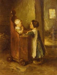 Small Child And Toddler by Bernard Johann De Hoog