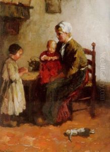 A Dutch Interior by Bernard Johann De Hoog