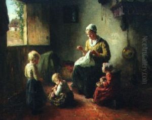 The Busy Mother by Bernard Johann De Hoog