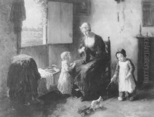 A Family Afternoon by Bernard Johann De Hoog