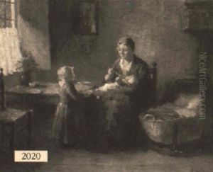 Domestic Scene by Bernard Johann De Hoog