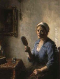 The Blue Blouse by Bernard Johann De Hoog