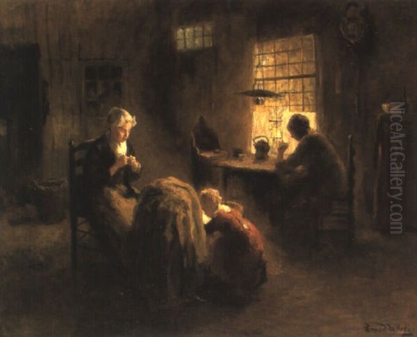 Figures In A Dutch Interior - view 1