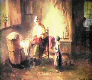 Nursing The Baby by Bernard Johann De Hoog