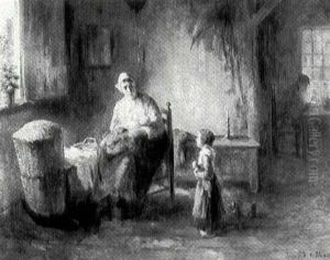 Nursing The Baby by Bernard Johann De Hoog
